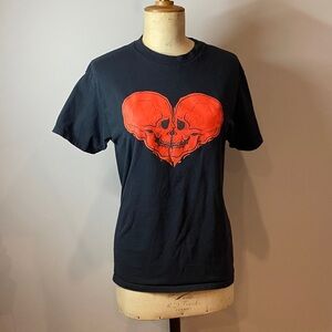 Friday Jr. Skull Heart Graphic T-Shirt | Black & Red |